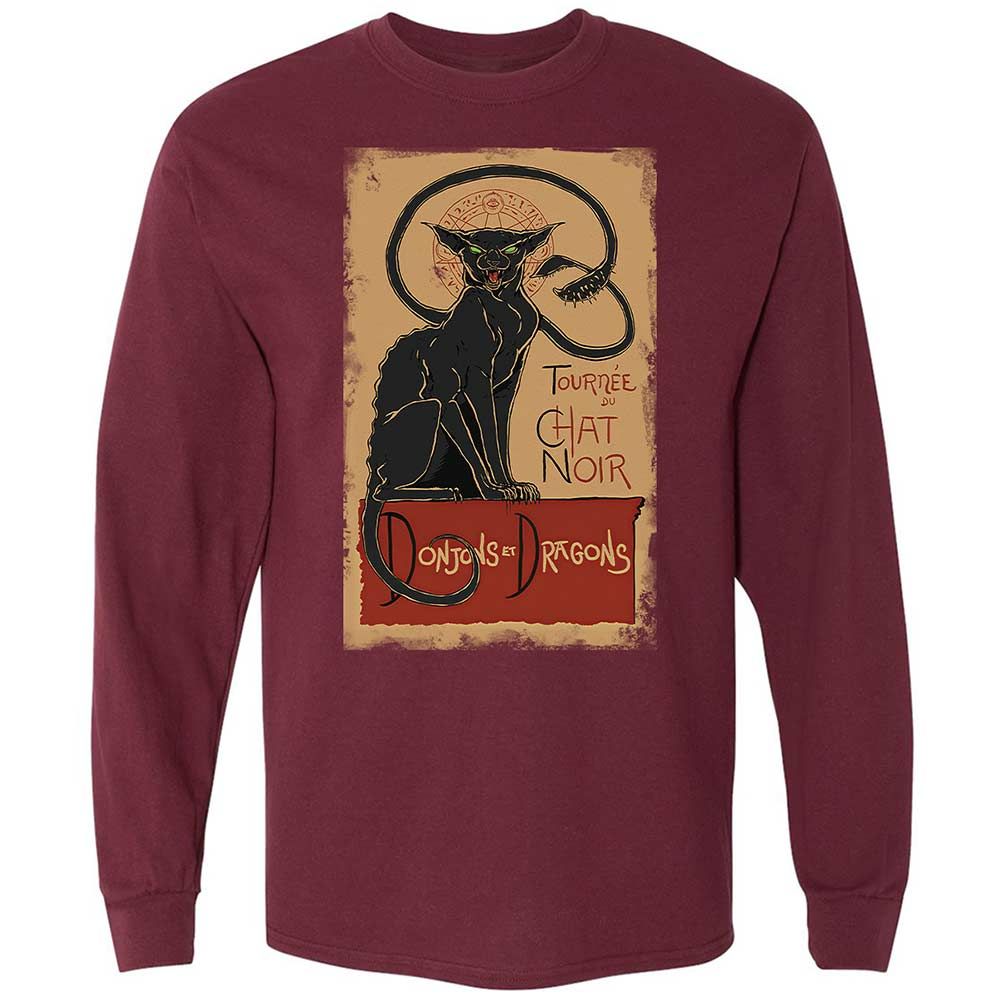 Tournee Du Chat Noir Long Sleeve T-Shirt - Maroon - 6