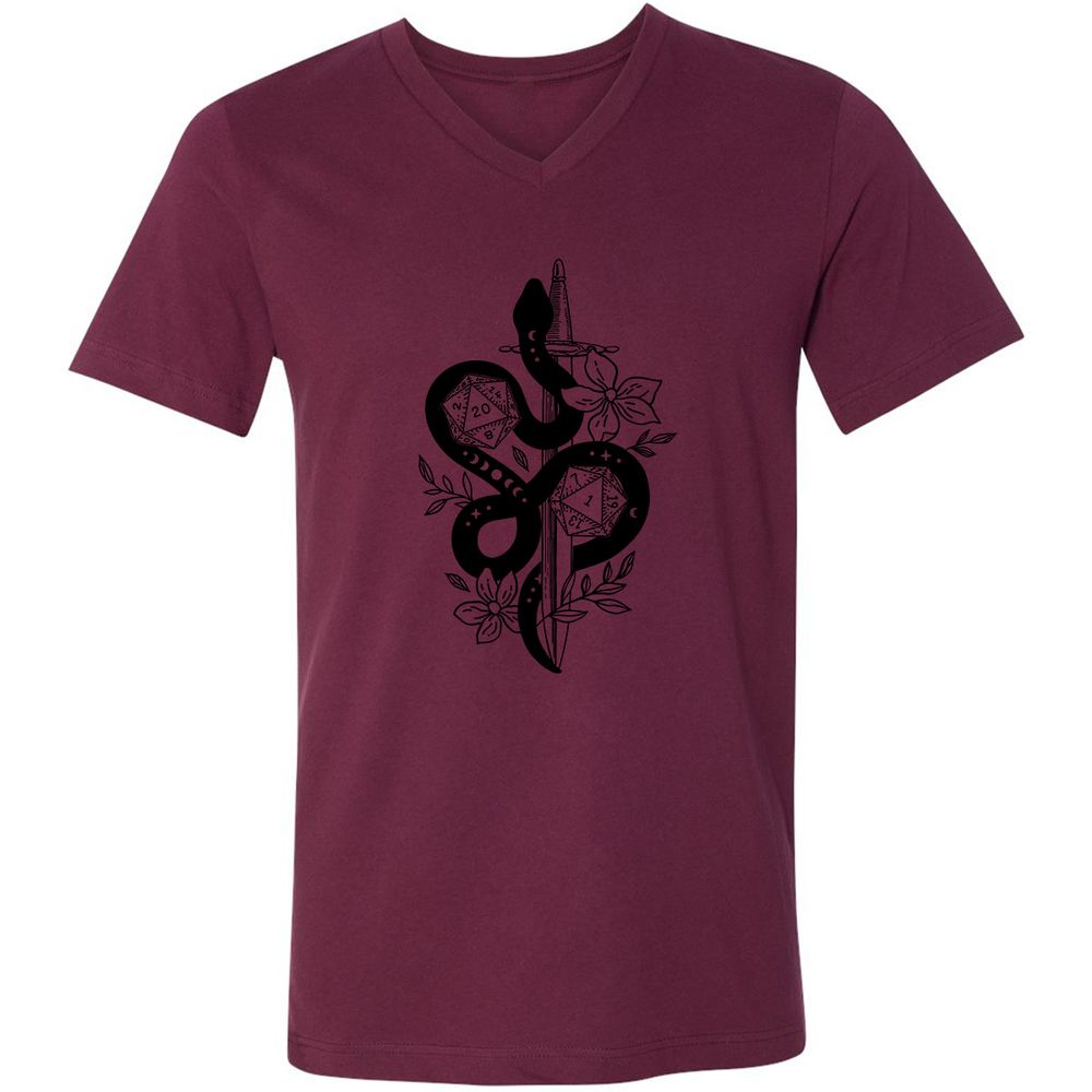 D20 Snake and Sword - Maroon - 6
