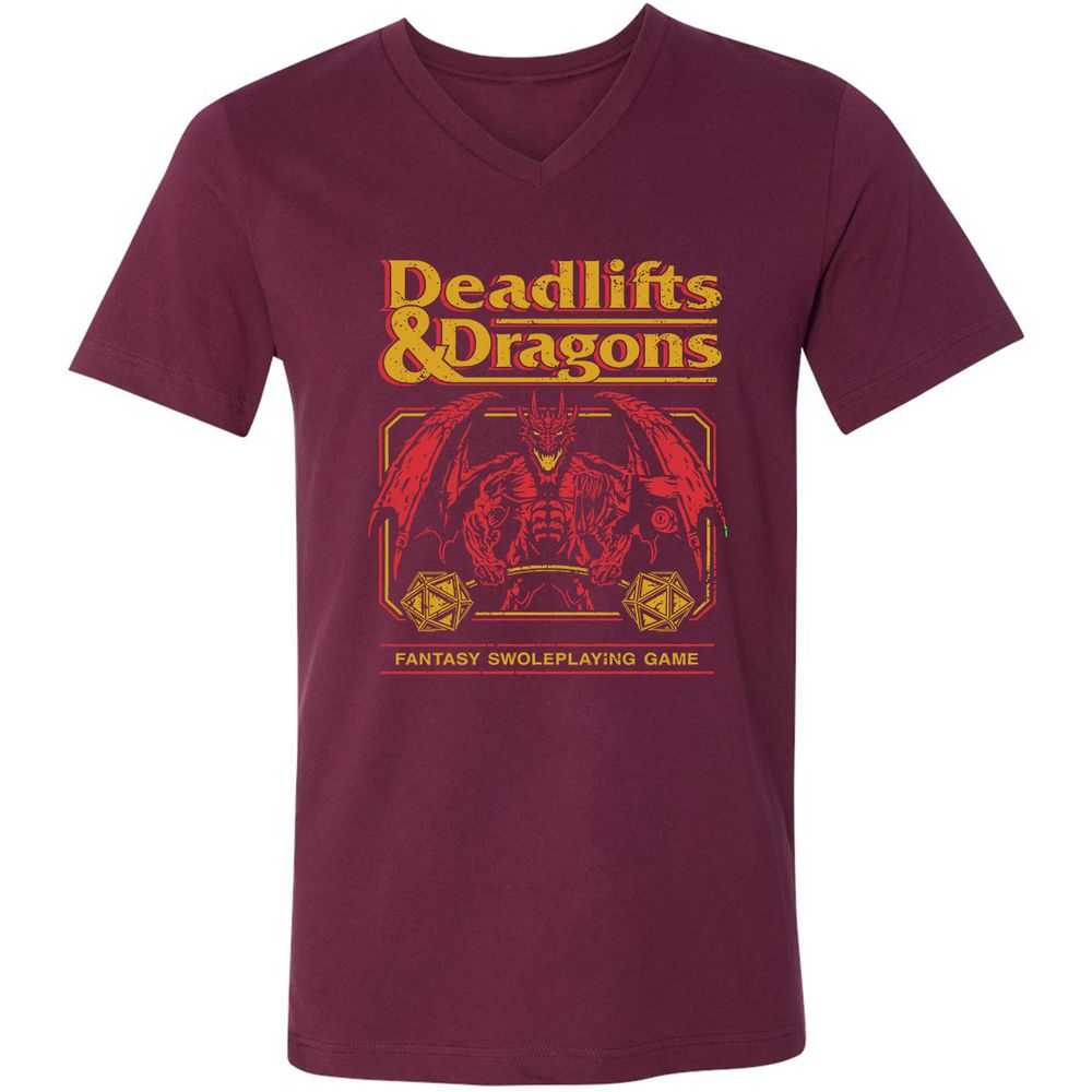 Deadlifts & Dragons - Maroon - 6