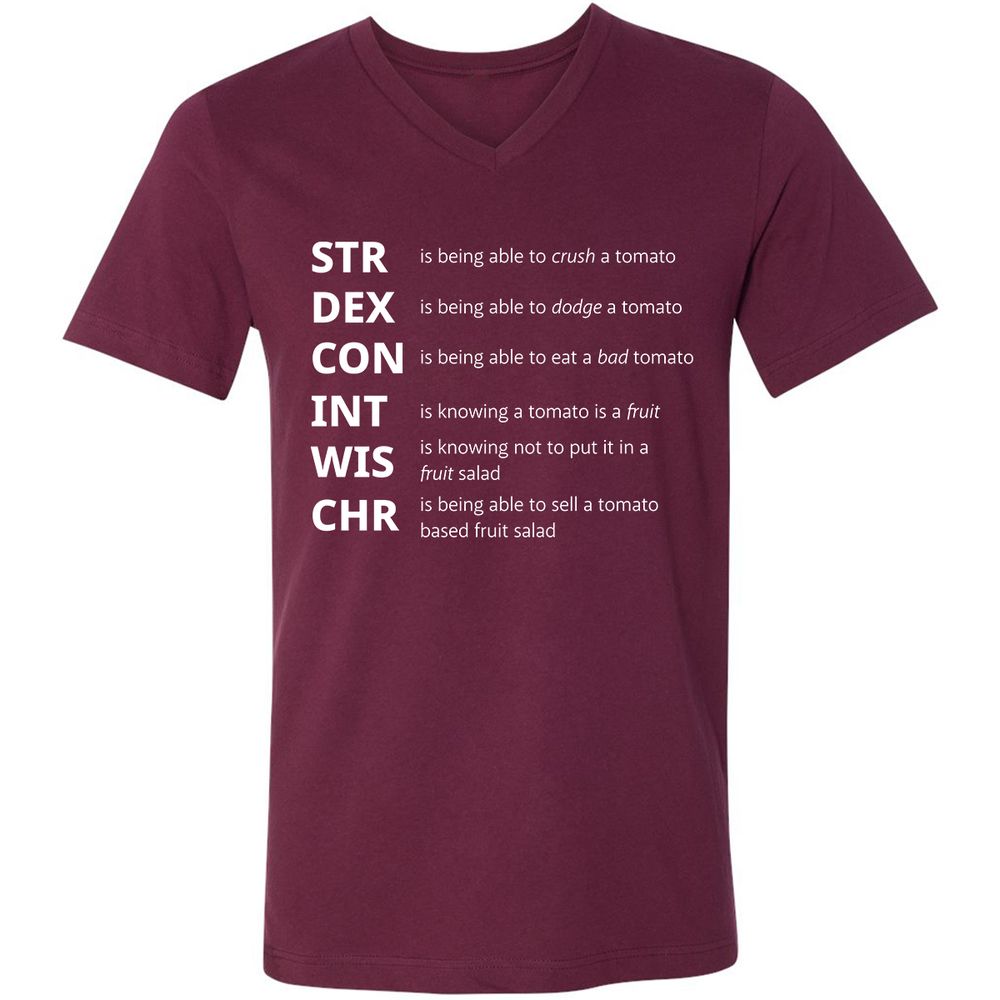 Tomato Stats – RPG Meme Edition - Maroon - 6