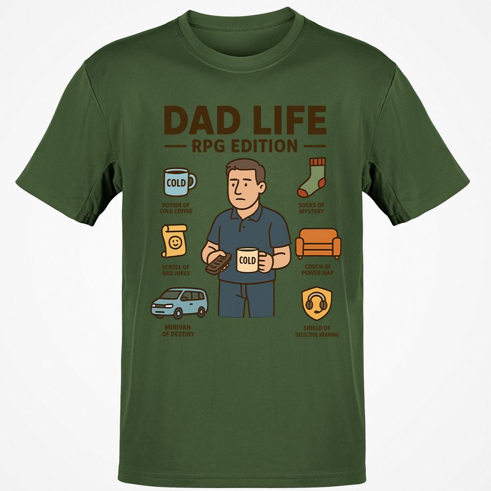 Dad Life RPG Edition Classic Unisex T-Shirt - Military Green - 6