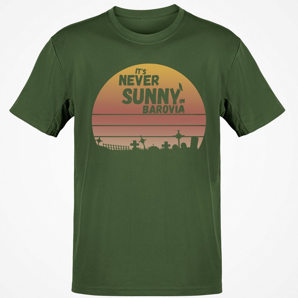 Vintage It's Never Sunny In Barovia Classic Unisex T-Shirt - Military Green - 6