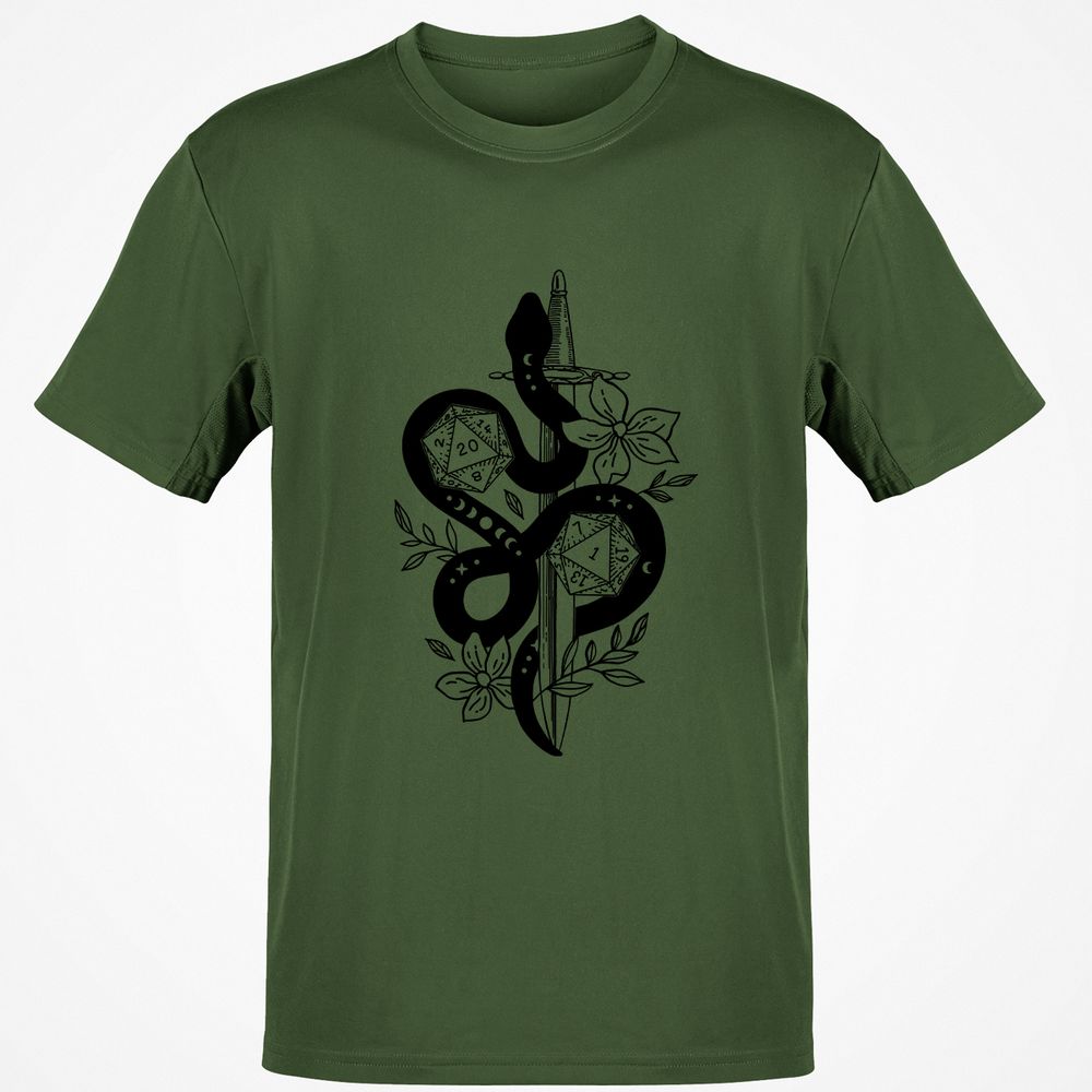 D20 Snake and Sword - Military Green - 6