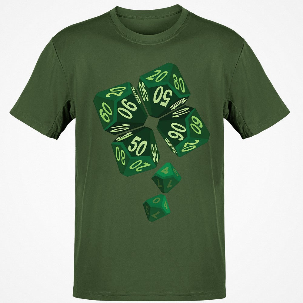 Dice Clover Classic Unisex T-Shirt - Military Green - 6