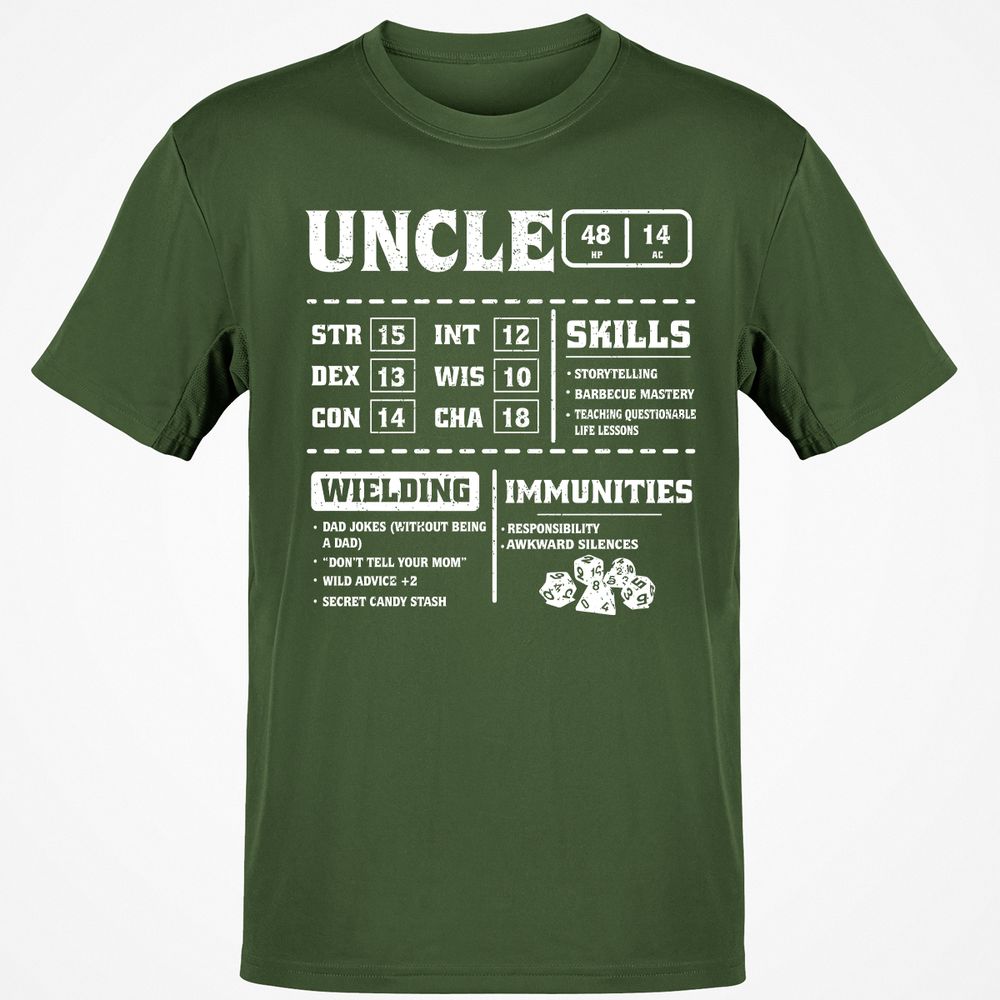Uncle Stats Classic Unisex T-Shirt - Military Green - 6