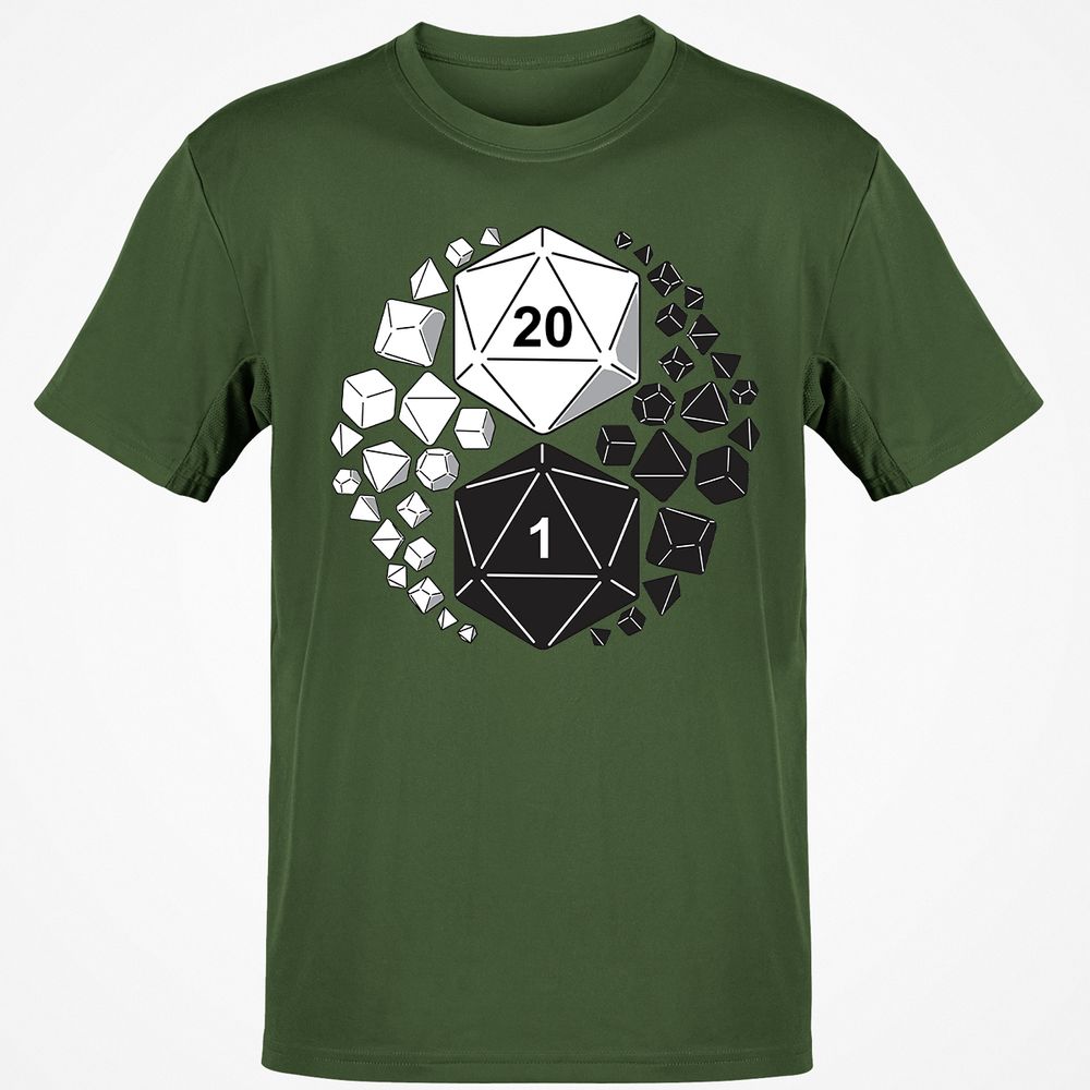 Gaming Yin Yang T-Shirt - Military Green - 6