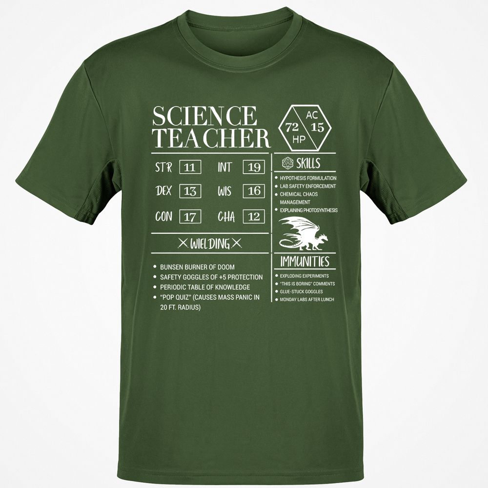 Science Teacher New Classic Unisex T-Shirt - Military Green - 6