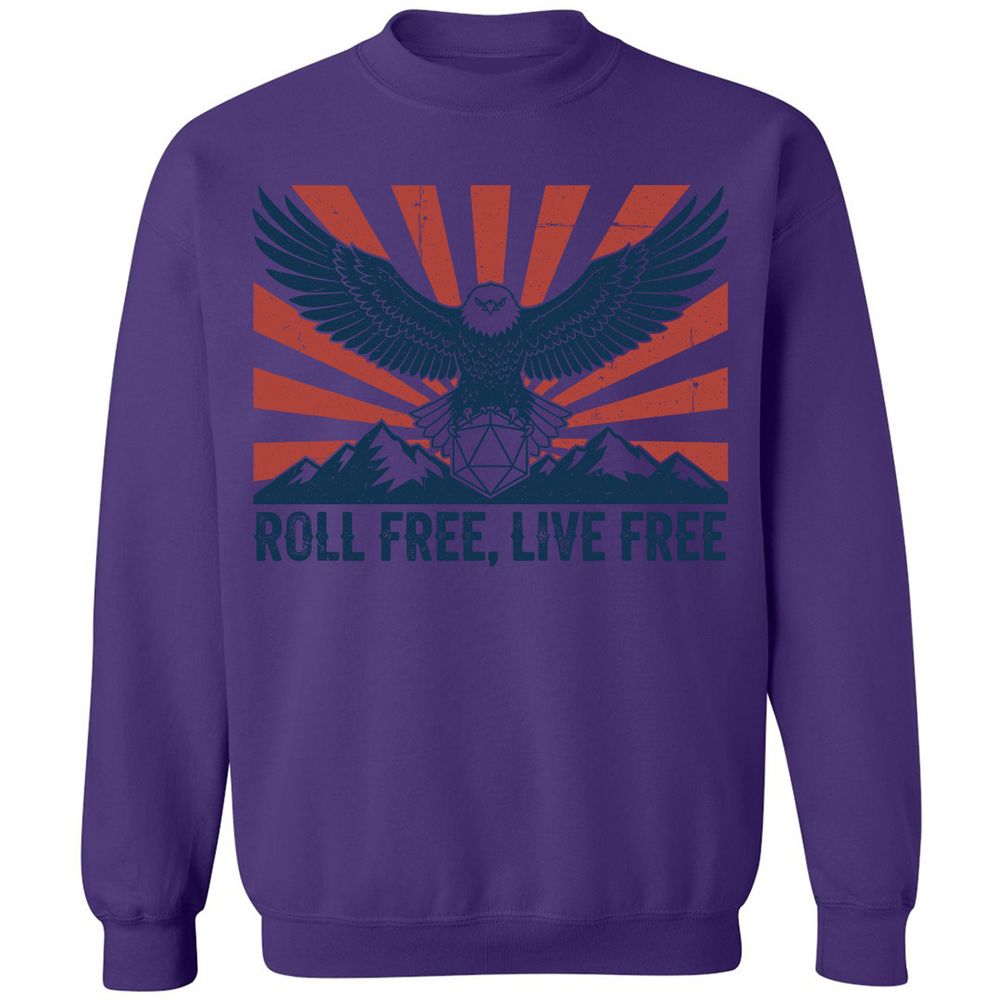 Roll Free, Live Free Classic Unisex Sweatshirt - Purple - 6