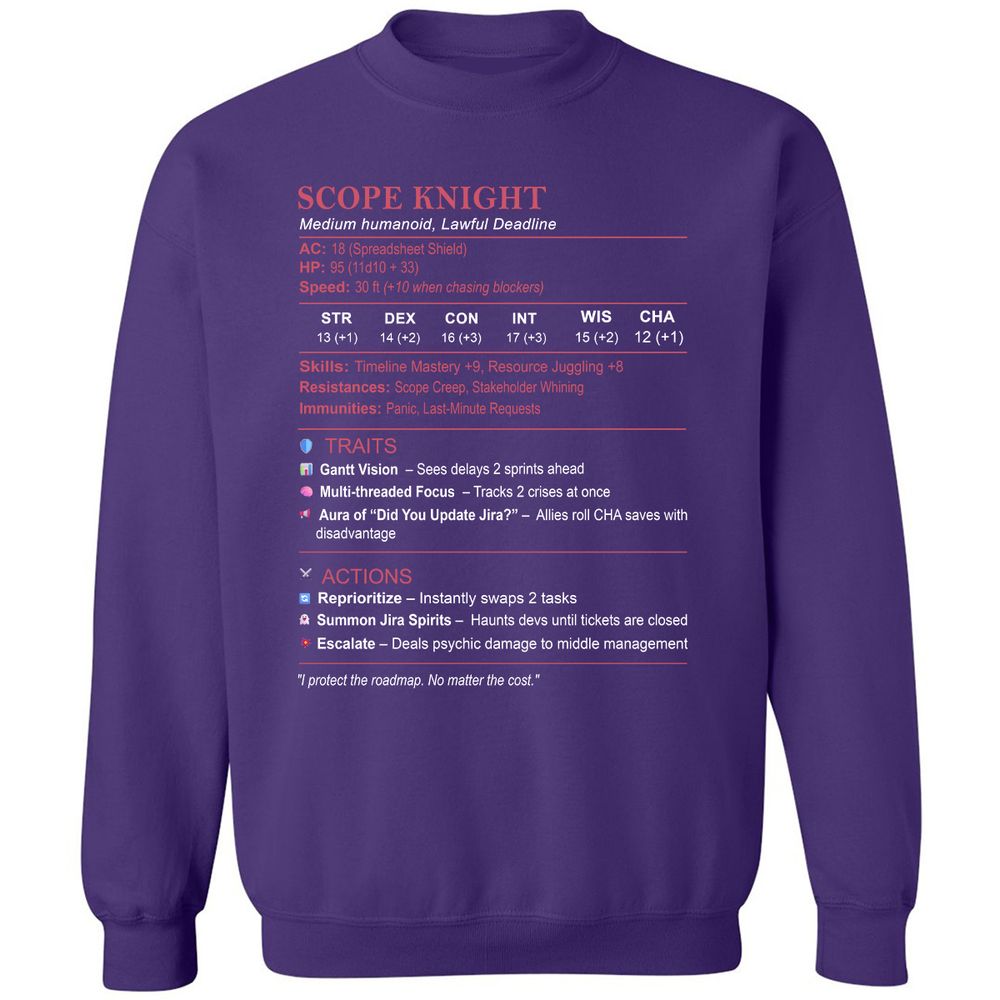 PM Stats Classic Unisex Sweatshirt - Purple - 6