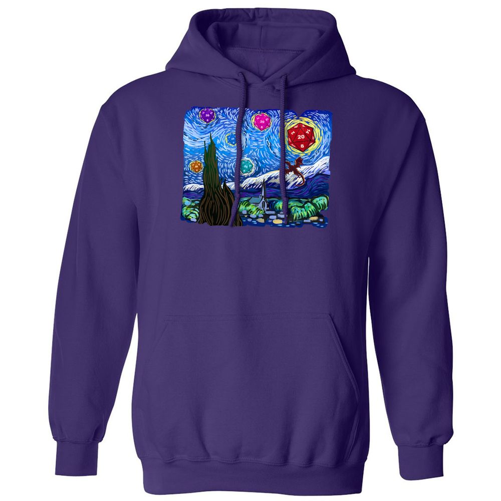 Dragon Starry Night Classic Unisex Hoodie - Purple - 6