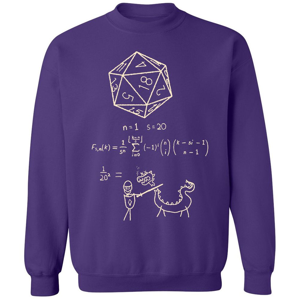Science Of20 Sided Dice Classic Unisex Sweatshirt - Purple - 6