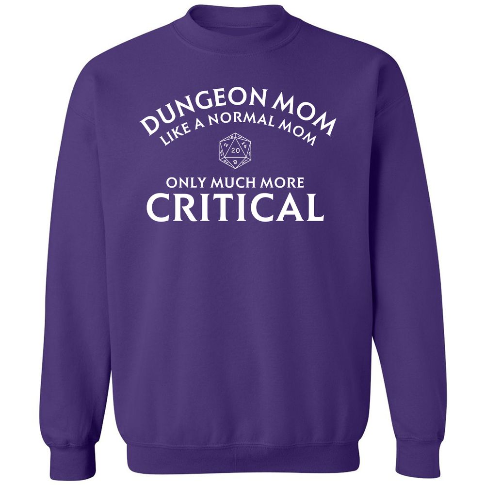 Dungeon Mom Normal Mom Classic Unisex Sweatshirt - Purple - 6