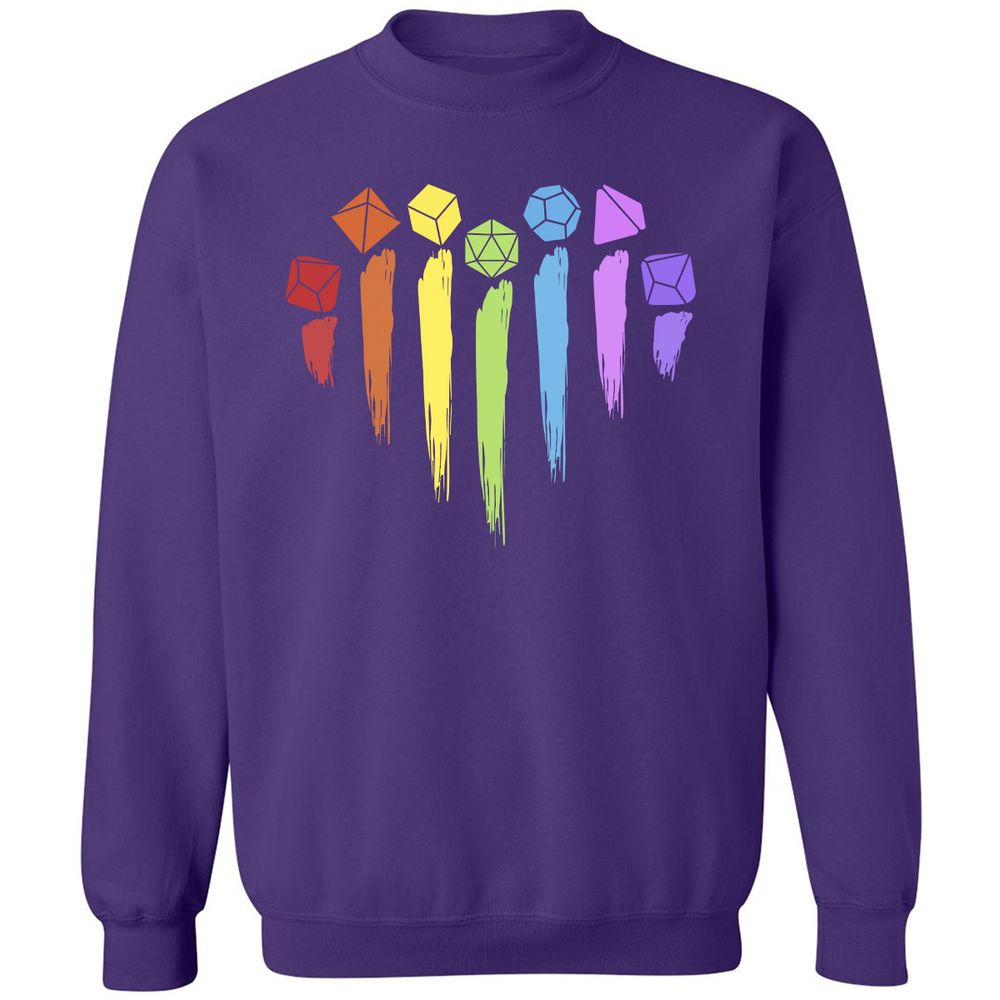 Dice Rainbow Heart Shape - Purple - 6
