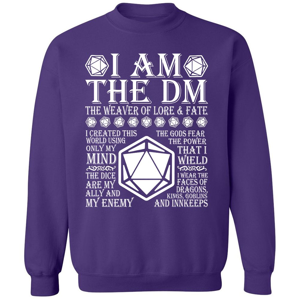 I Am The DM The Weaver Of Lore And Fate Classic Unisex Sweatshirt - Purple - 6