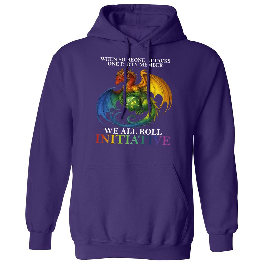 Dragon Roll For Initiative Classic Unisex Hoodie - Purple - 6
