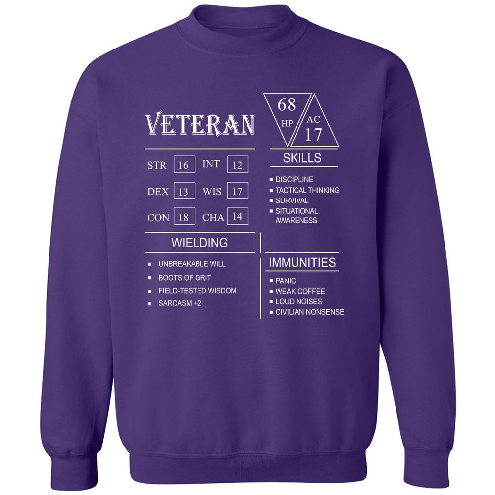 Veteran New Classic Unisex Sweatshirt - Purple - 6