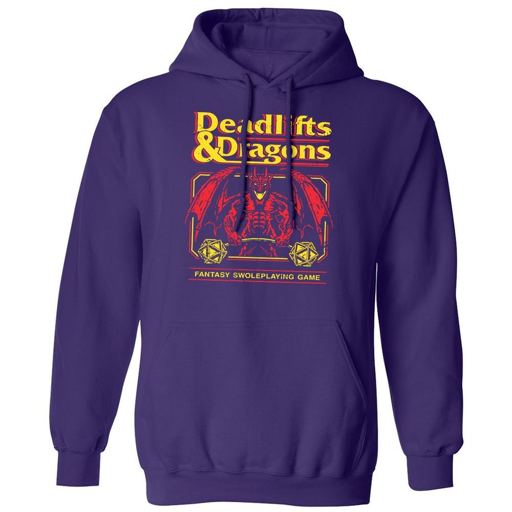 Deadlifts And Dragons Classic Unisex Hoodie - Purple - 6
