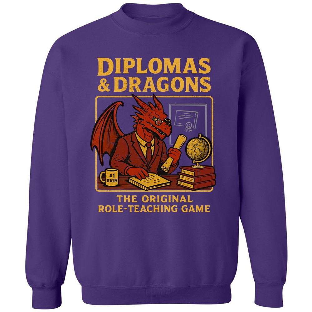 Diplomas & Dragons Classic Unisex Sweatshirt - Purple - 6
