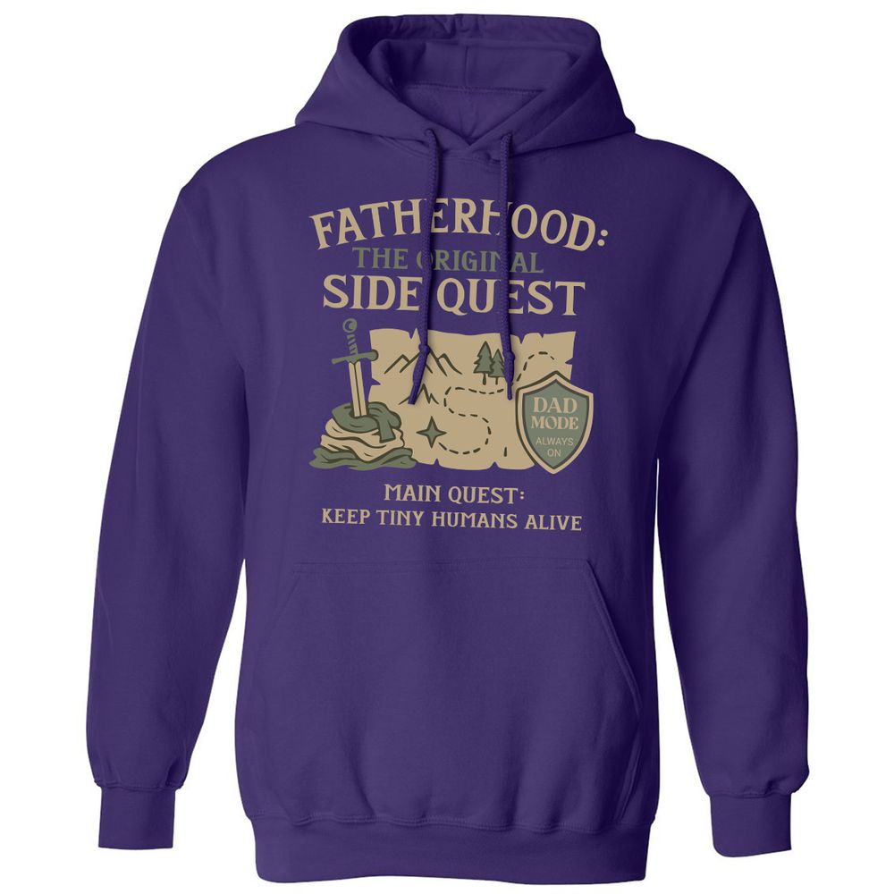 Fatherhood The Original Side Quest Classic Unisex Hoodie - Purple - 6