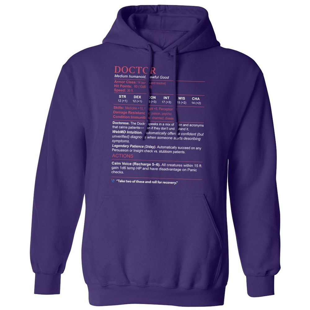 Doctor Stats Classic Unisex Hoodie - Purple - 6
