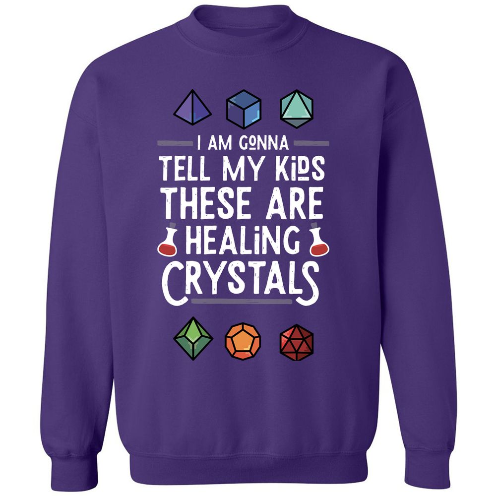 Healing Crystals Classic Unisex Sweatshirt - Purple - 6