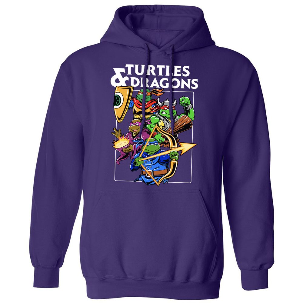 Turtles & Dragons Classic Unisex Hoodie - Purple - 6