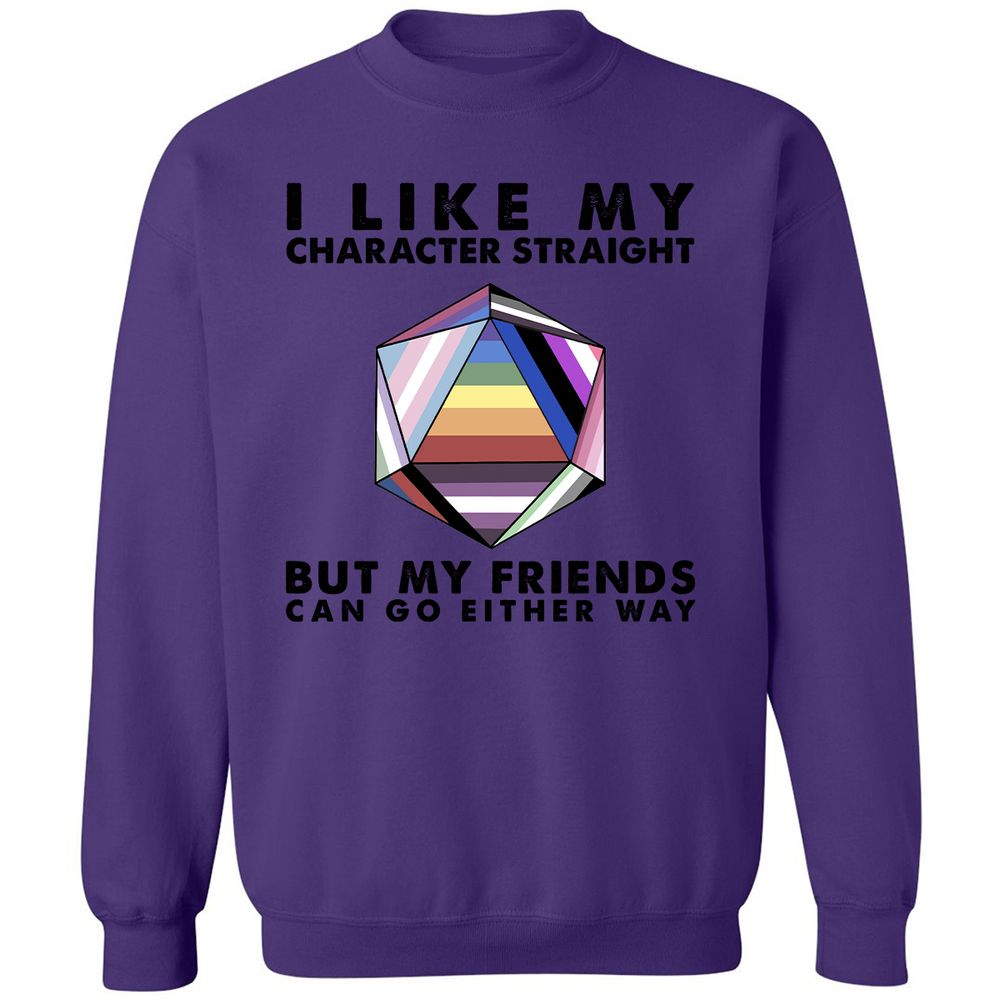 My Character Straight But Friends Can Go Either Way - Purple - 6