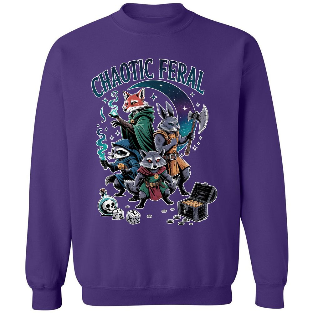 Chaotic Feral Classic Unisex Sweatshirt - Purple - 6