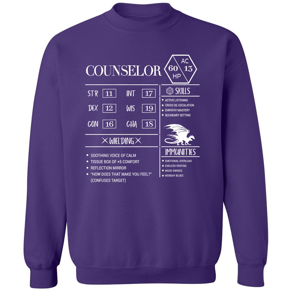 Counselor New Classic Unisex Sweatshirt - Purple - 6