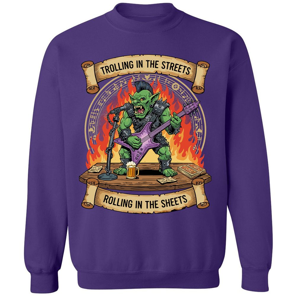 Trolling in the Streets Classic Unisex Sweatshirt - Purple - 6