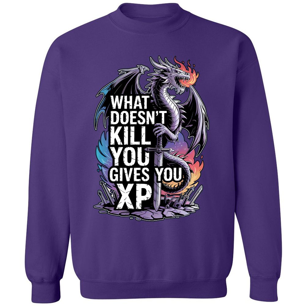 What Doesn't Kill You Dragon Classic Unisex Sweatshirt - Purple - 6