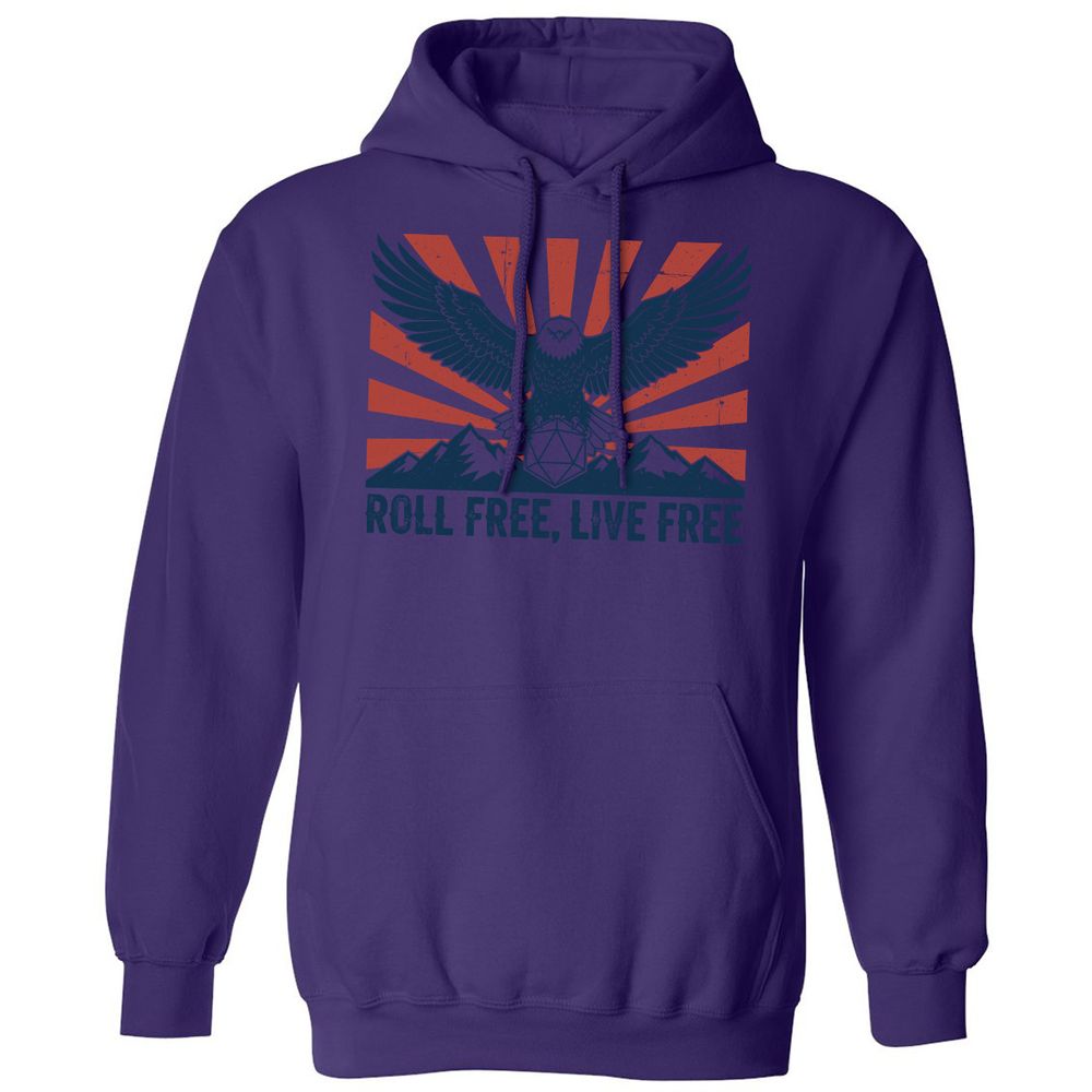 Roll Free, Live Free Classic Unisex Hoodie - Purple - 6