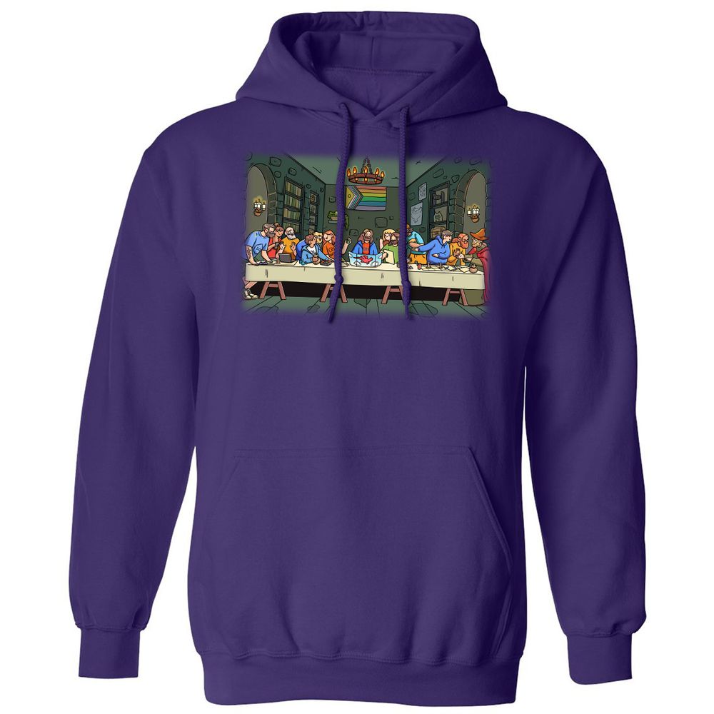DnD Characters Pride Themed The Last Supper Shirt Classic Unisex Hoodie - Purple - 6