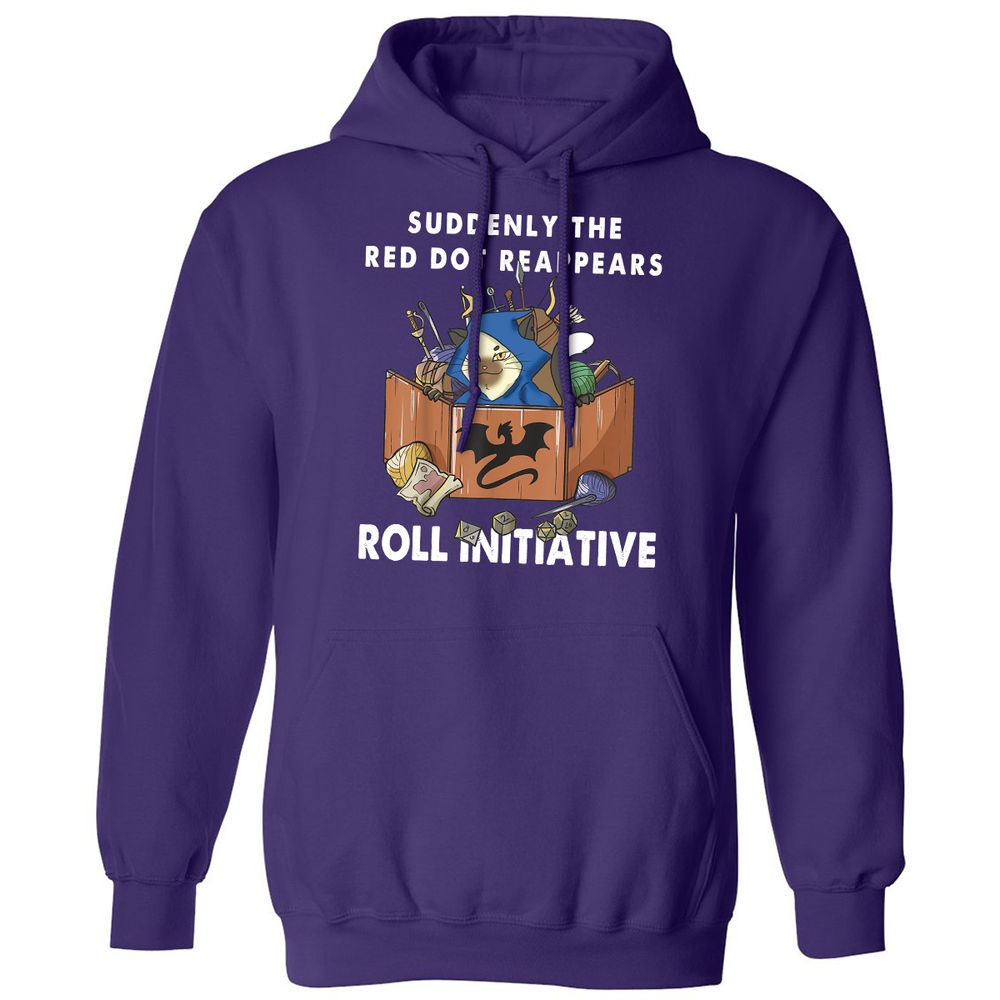 Suddenly The Red Dot Reappears Roll Initiative Classic Unisex Hoodie - Purple - 6