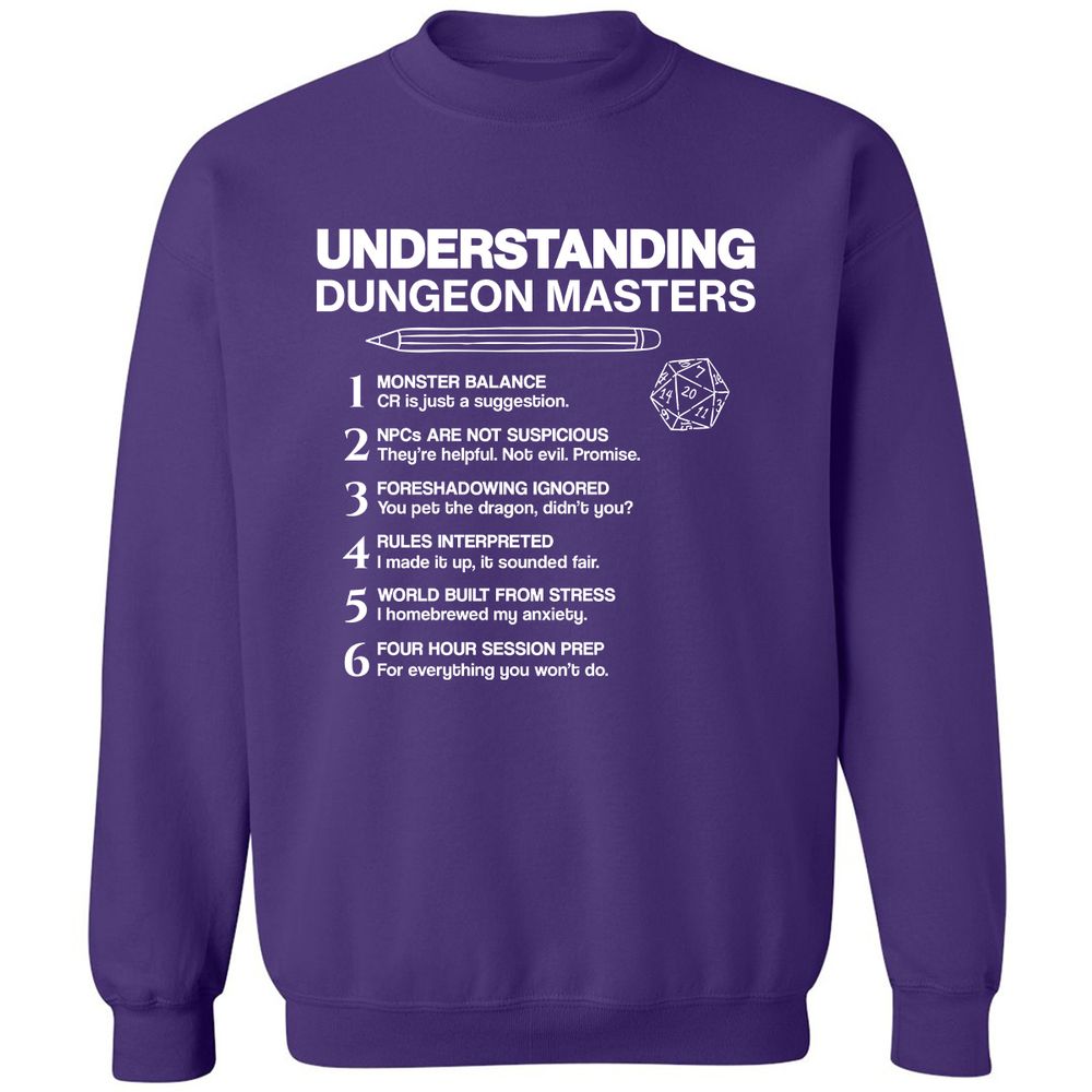 Understanding Dungeon Masters Classic Unisex Sweatshirt - Purple - 6