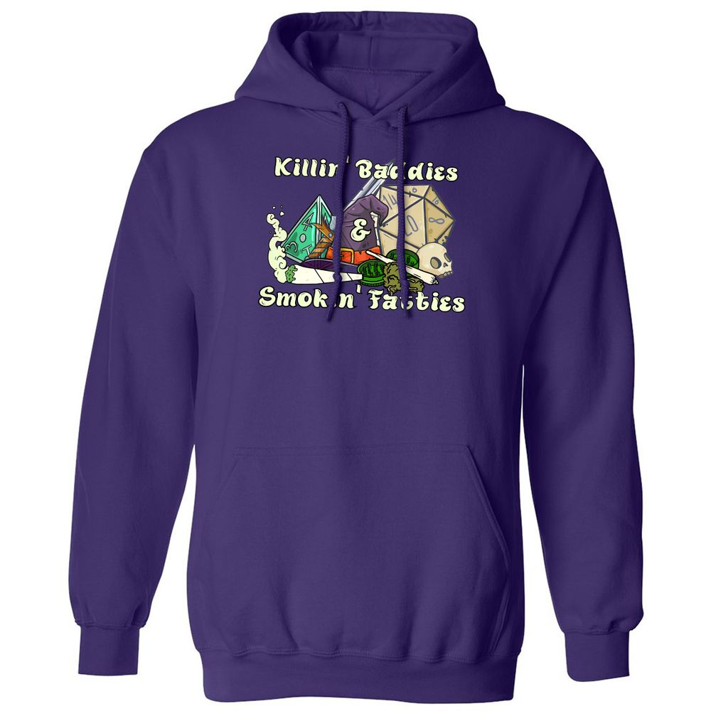 Killin' Baddies Smokin' Fatties Classic Unisex Hoodie - Purple - 6
