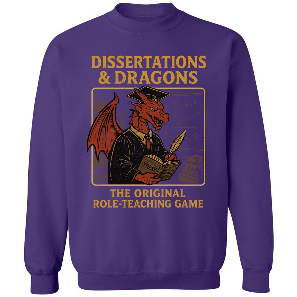 Disserations & Dragons Classic Unisex Sweatshirt - Purple - 6