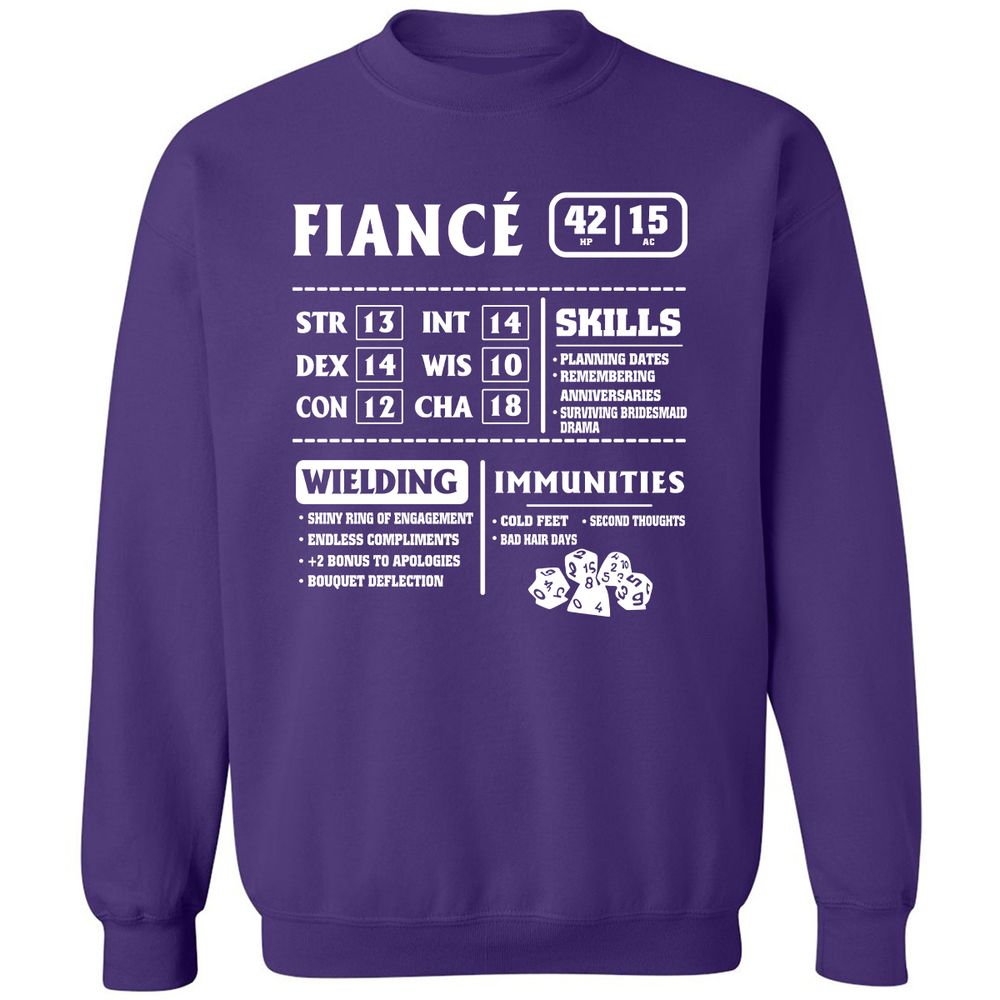 Fiance Stats Classic Unisex Sweatshirt - Purple - 6