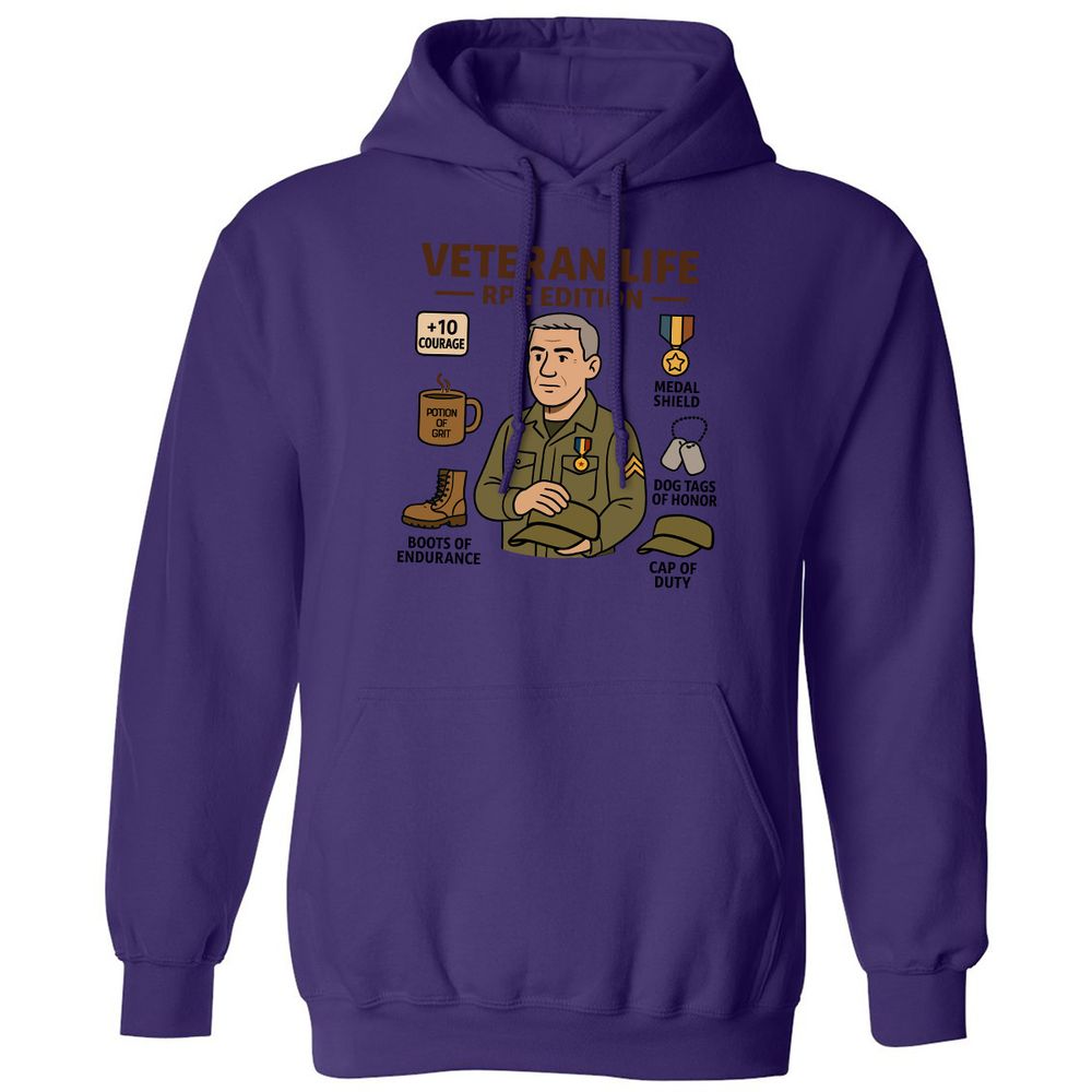 Veteran Life RPG Edition Classic Unisex Hoodie - Purple - 6