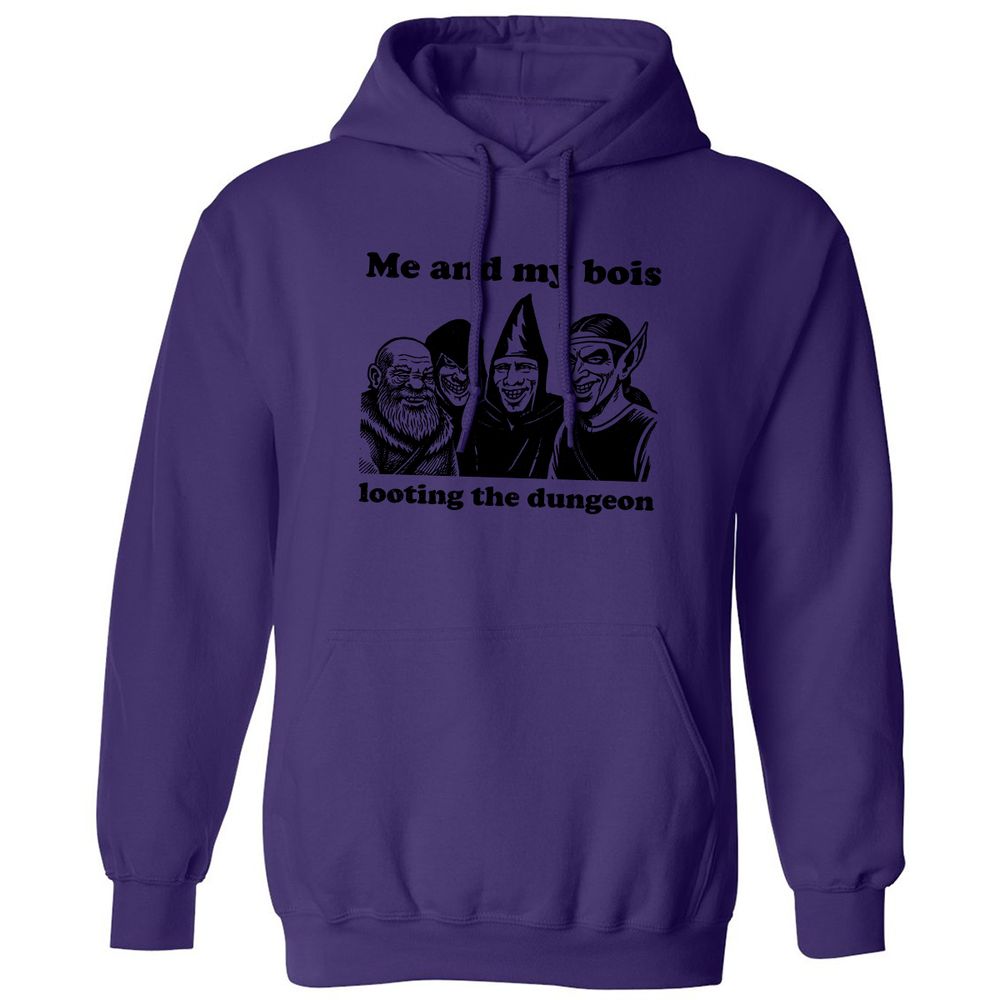 Me and my bois looting the dungeon Classic Unisex Hoodie - Purple - 6