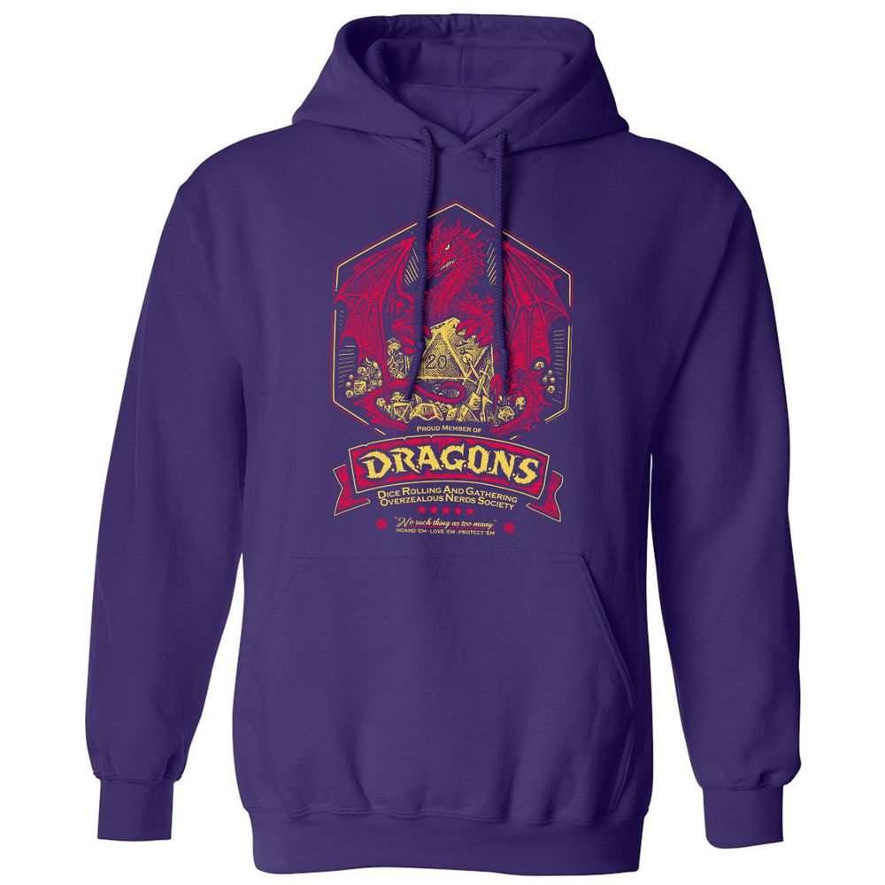 Fantasy Dragon With Dice - Purple - 6