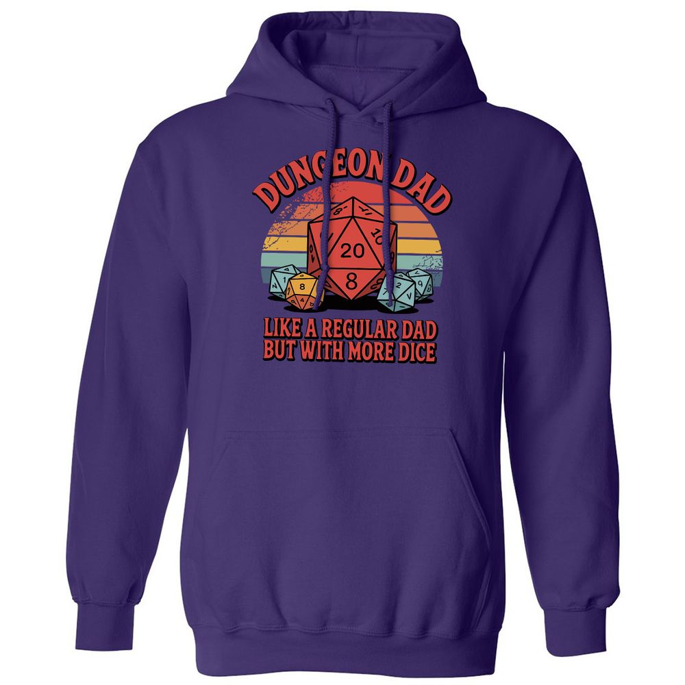 Dungeon Dad With More Dice Classic Unisex Hoodie - Purple - 6