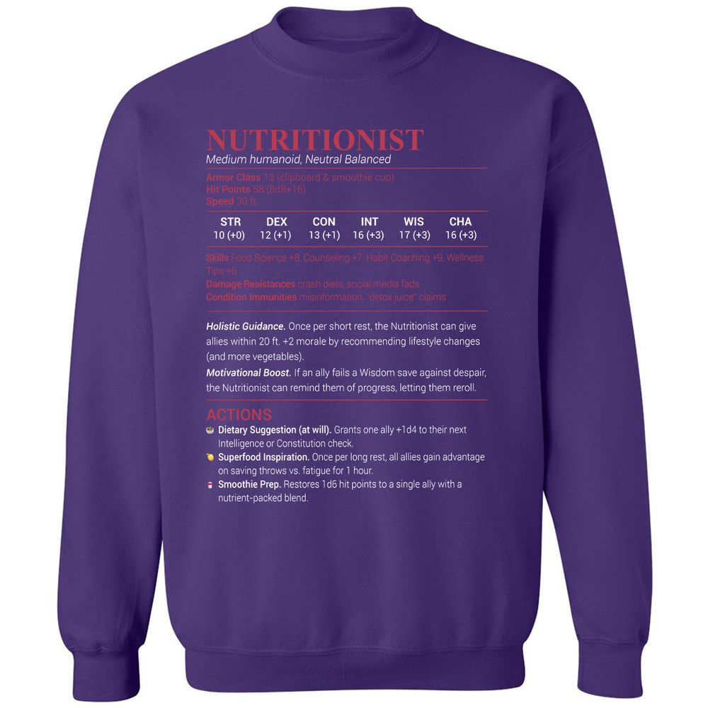 Nutritionist Classic Unisex Sweatshirt - Purple - 6