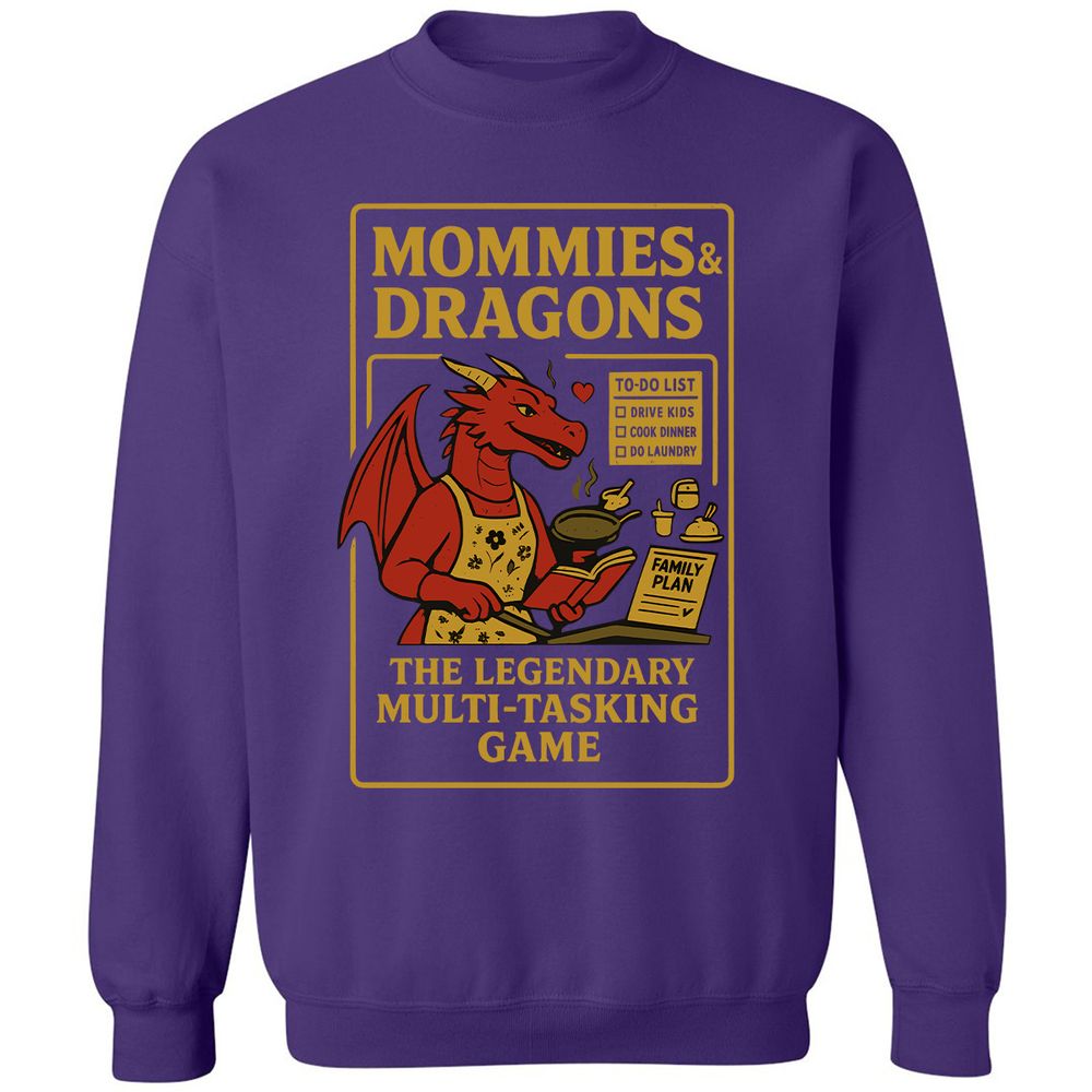 Mommies & Dragons Classic Unisex Sweatshirt - Purple - 6