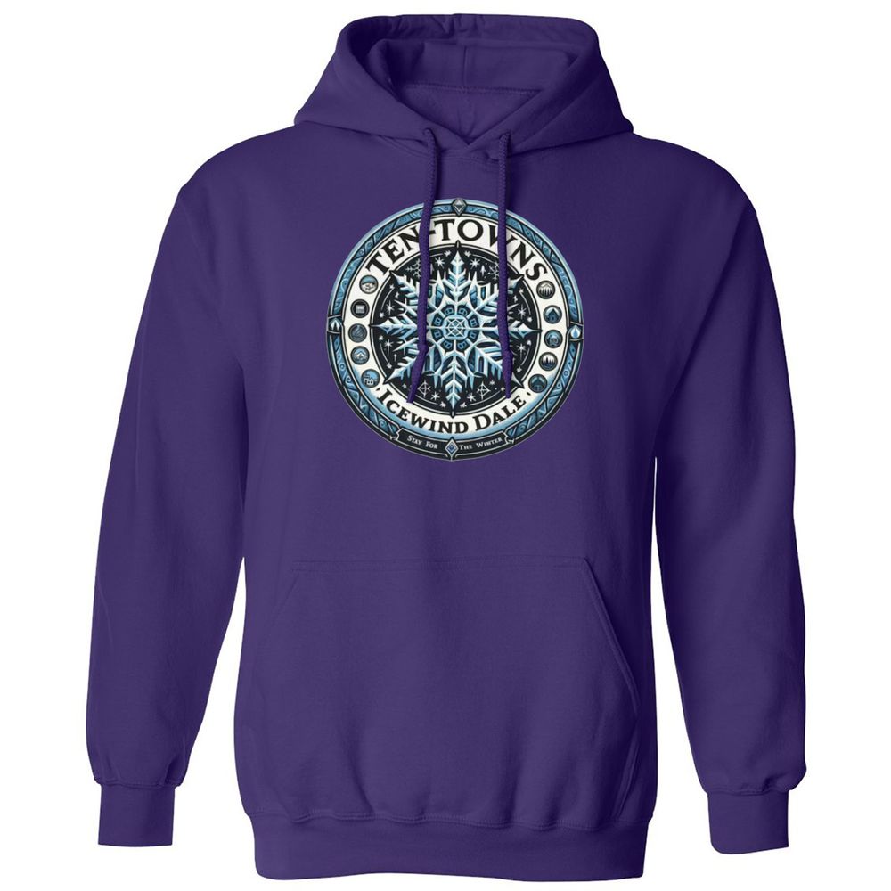 Ten-Towns Icewind Dale Classic Unisex Hoodie - Purple - 6