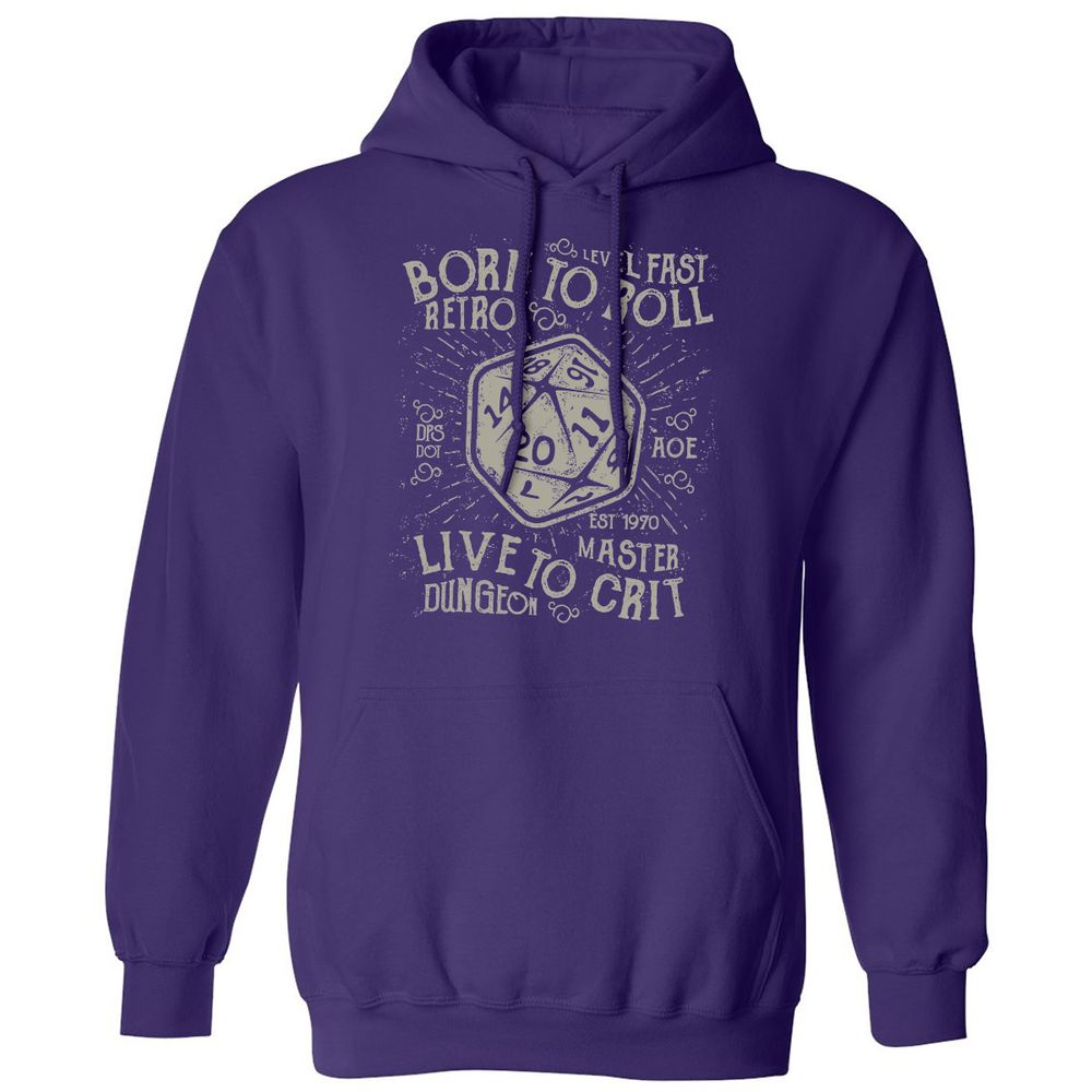 Born To Roll Live To Crit Classic Unisex Hoodie - Purple - 6