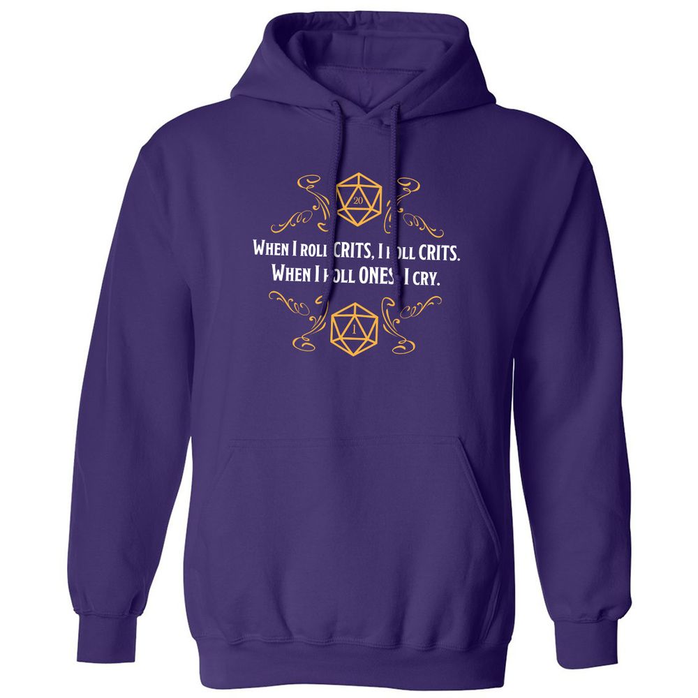 When I Roll Crits Classic Unisex Hoodie - Purple - 6