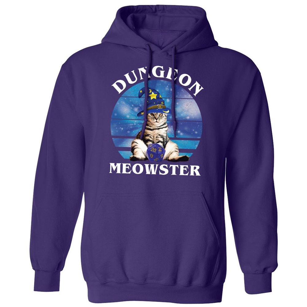 Dungeon Meowster Vintage Classic Unisex Hoodie - Purple - 6