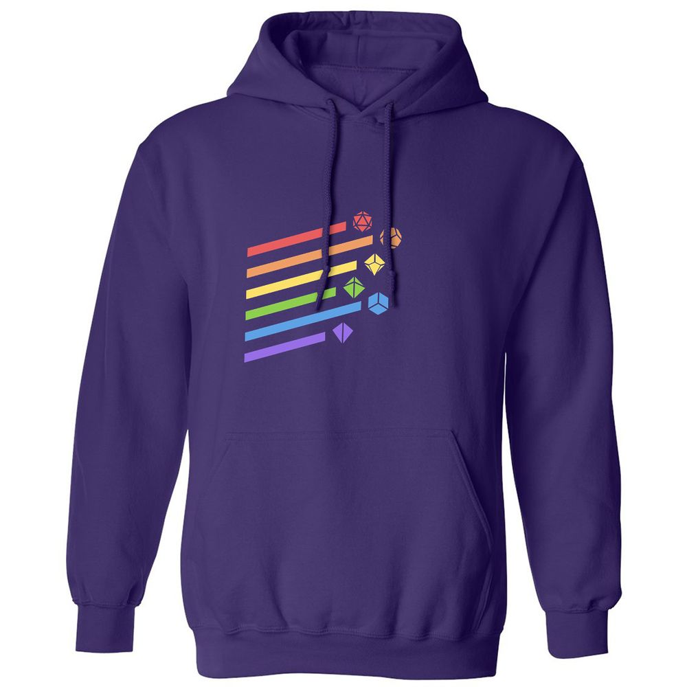 Rainbow Dice Set Classic Unisex Hoodie - Purple - 6