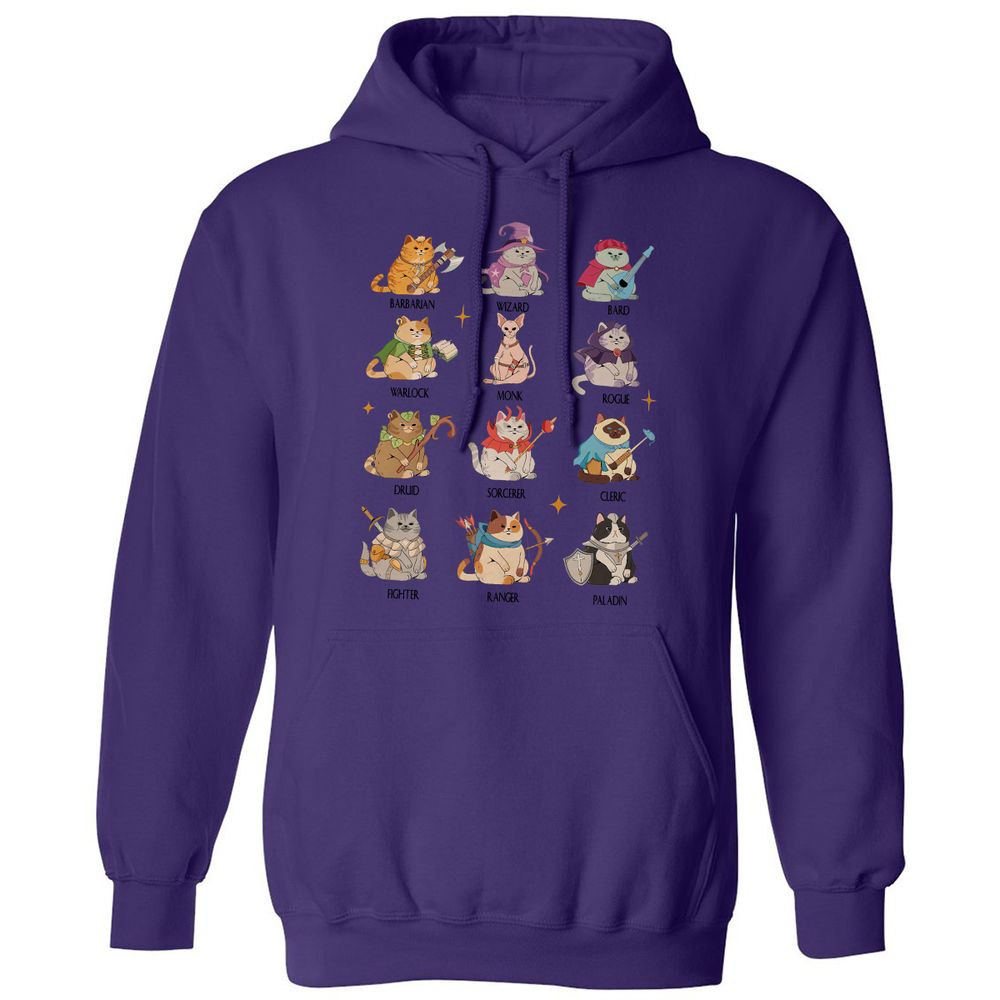 Dungeons And Cats Classic Unisex Hoodie - Purple - 6